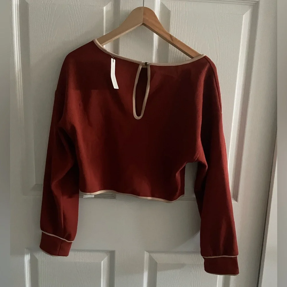 Anthropologie Maeve Contrast Red Skirt Set - Picture 5 of 10